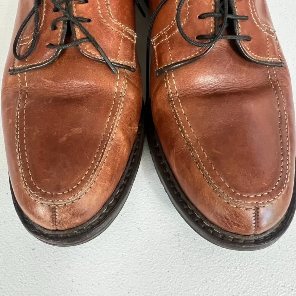 Allen Edmonds Shoes Mens 10 D Wilbert Split Toe Oxfords Brown Leather
